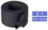 TRU COMPONENTS TC-14976088 Gewebe-Schrumpfschlauch Schwarz 25 mm 12.5 mm Schrumpfrate:2:1 Meterware