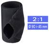 TRU COMPONENTS TC-14976116 Gewebe-Schrumpfschlauch Schwarz 90 mm 45 mm Schrumpfrate:2:1 Meterware