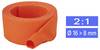 TRU COMPONENTS TC-14976136 Gewebe-Schrumpfschlauch Orange 16 mm 8 mm Schrumpfrate:2:1 Meterware