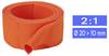 TRU COMPONENTS TC-14976140 Gewebe-Schrumpfschlauch Orange 20 mm 10 mm Schrumpfrate:2:1 Meterware