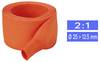 TRU COMPONENTS TC-14976144 Gewebe-Schrumpfschlauch Orange 25 mm 12.5 mm Schrumpfrate:2:1 Meterware