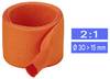 TRU COMPONENTS TC-14976148 Gewebe-Schrumpfschlauch Orange 30 mm 15 mm Schrumpfrate:2:1 Meterware