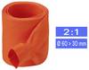 TRU COMPONENTS TC-14976156 Gewebe-Schrumpfschlauch Orange 60 mm 30 mm Schrumpfrate:2:1 Meterware