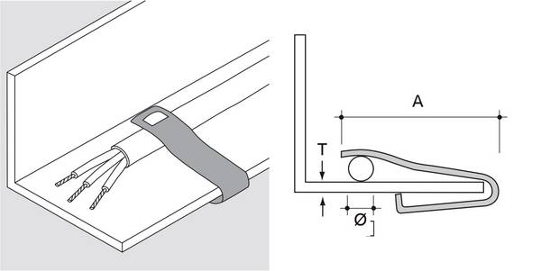 ABB E-Klips LM-811 Trägerklammer Trägerbefestigungsclip für Kabel Trägerklammer  Federstahl  7TCA084030R1495 100 St.