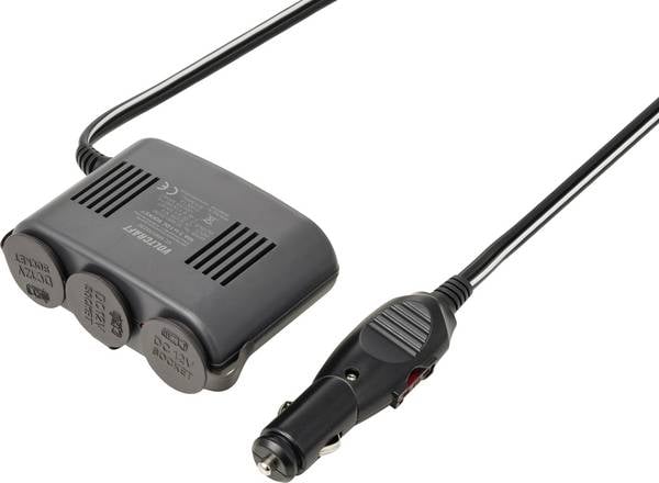 VOLTCRAFT VC-18721730 3xDC, 1xUSB-A  Zigarettenanzünder-Verteiler  Anzahl Zigarettenkupplungen 3 x  Belastbarkeit Strom max. 10 A