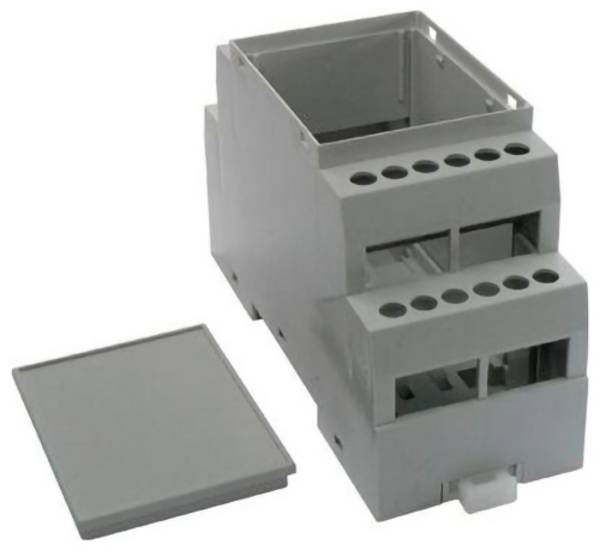 euroclamp CEM35-H-GY Hutschienen-Gehäuse 98.00 x 35.80 x 56.40 Grau 1 St.