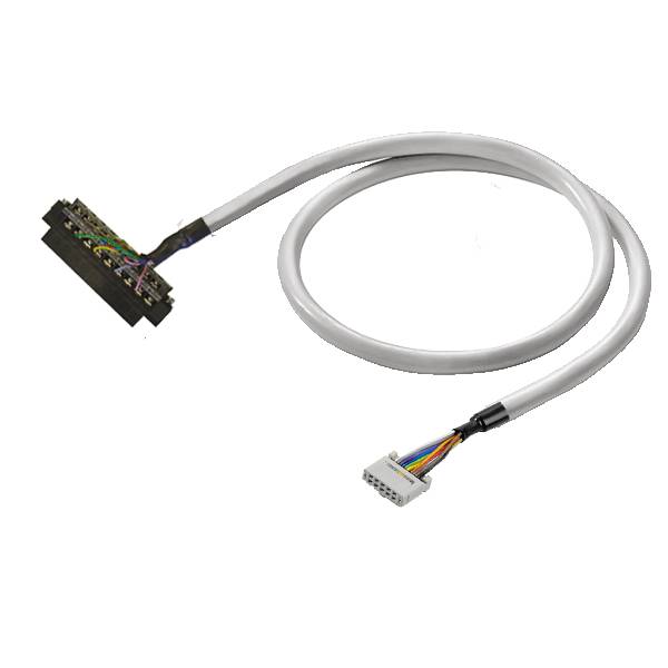 Mehrfach-Kabelverbindungssatz mit einem großen schwarzen Stecker an einem Ende und vier kleineren weißen Steckern am anderen Ende zum Verbinden von Komponenten.