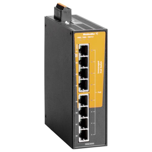 Weidmüller 2908230000 IE-SW-BLB-08-8GTPOE Netzwerk Switch  10 / 100 / 1000 MBit/s