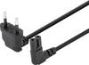 Manhattan Strom Anschlusskabel [1x Euro-Stecker - 1x Kleingeräte-Buchse C7] 3 m Schwarz