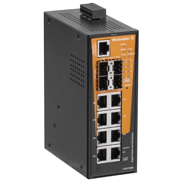Weidmüller 3109770000 IE-SW-AL12M-8GTPOE-4GESFP-240W Netzwerk Switch 10 / 100 / 1000 MBit/s-0