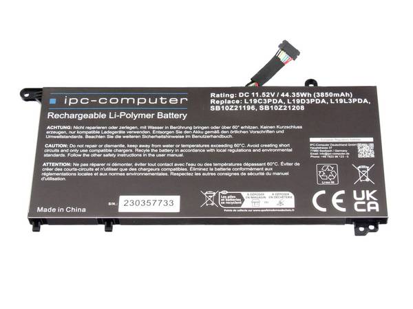 ipc-computer Notebook-Akku Akku L19C3PDA REPLACE 11.52 V 3850 mAh IPC-Computer