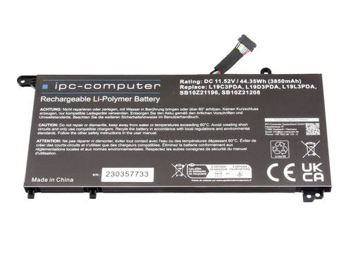 ipc-computer Notebook-Akku Akku L19C3PDA REPLACE 11.52 V 3850 mAh IPC-Computer