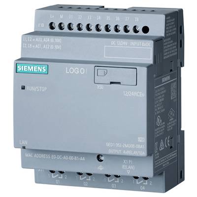 Siemens LOGO! 12/24RCEo Speicherprogrammierbare Steuerung mit Ein-/Ausgabeanschlüssen und LAN-Anschluss.