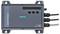 Siemens SITOP PSU6200 Stromversorgungsgerät mit drei angeschlossenen Kabeln auf der rechten Seite und Befestigungslaschen an den Ecken.