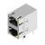 Geschirmtes RJ45-Ethernet-Buchsenmodul mit doppelt gestapelten Anschlüssen und Metallgehäuse zur Leiterplattenmontage