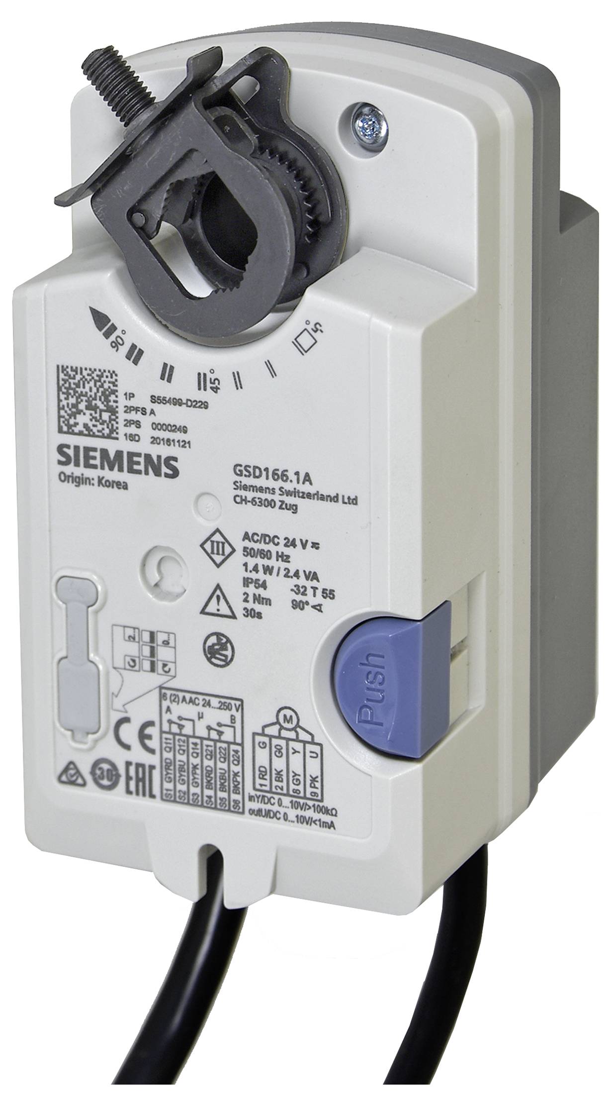 Siemens Luftklappen-Drehantrieb S55499D281 S55499-D281 1 St.-0