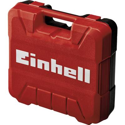 Rote Einhell-Hartkunststoff-Transportbox mit Griff und weißem "Einhell"-Logo auf der Vorderseite.