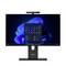 Lenovo-Monitor mit integrierter Webcam zeigt Windows 11-Desktop und Startmenü auf dem Bildschirm.