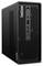 Frontansicht eines Lenovo ThinkStation P3 Ultra Desktop-Towers mit schwarzem Wabengitter vorn und sichtbaren Stromversorgungs- und USB-Anschlüssen.