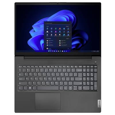 Seitenansicht eines schlanken schwarzen Laptops mit geöffnetem Bildschirm, darunter die Logos "Copilot+ PC" und Intel zu sehen.