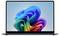 Ein Samsung-Laptop mit einer abstrakten, mehrfarbigen Windows-ähnlichen Blumen-Hintergrundbildern auf dem Bildschirm.
