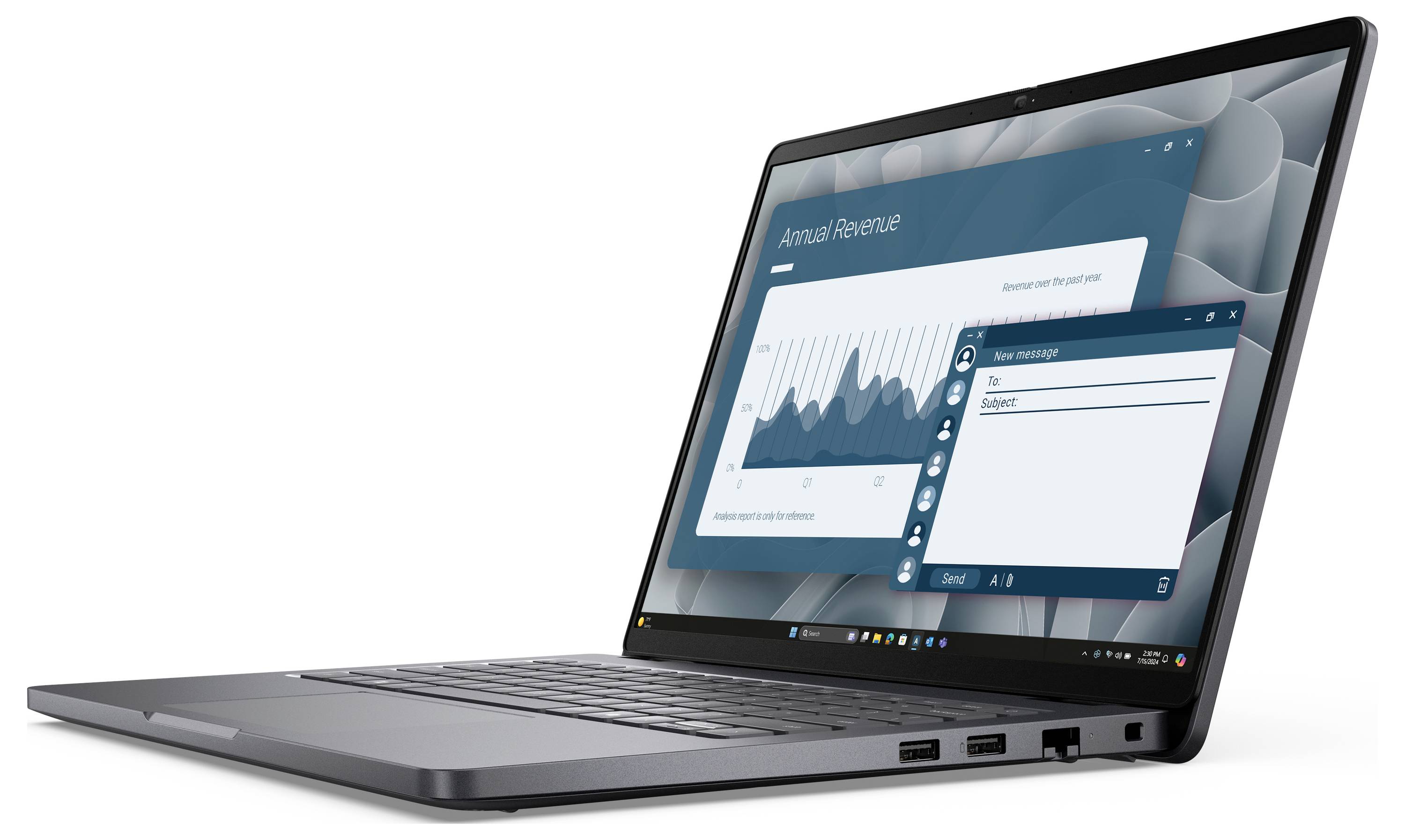 Dell Notebook Pro 14 PC14255 35.6 cm (14 Zoll) Full-HD+ AMD Ryzen 5 Pro PRO 230 16 GB RAM 512 GB SSD Deutsch, QWERTZ Sch-2
