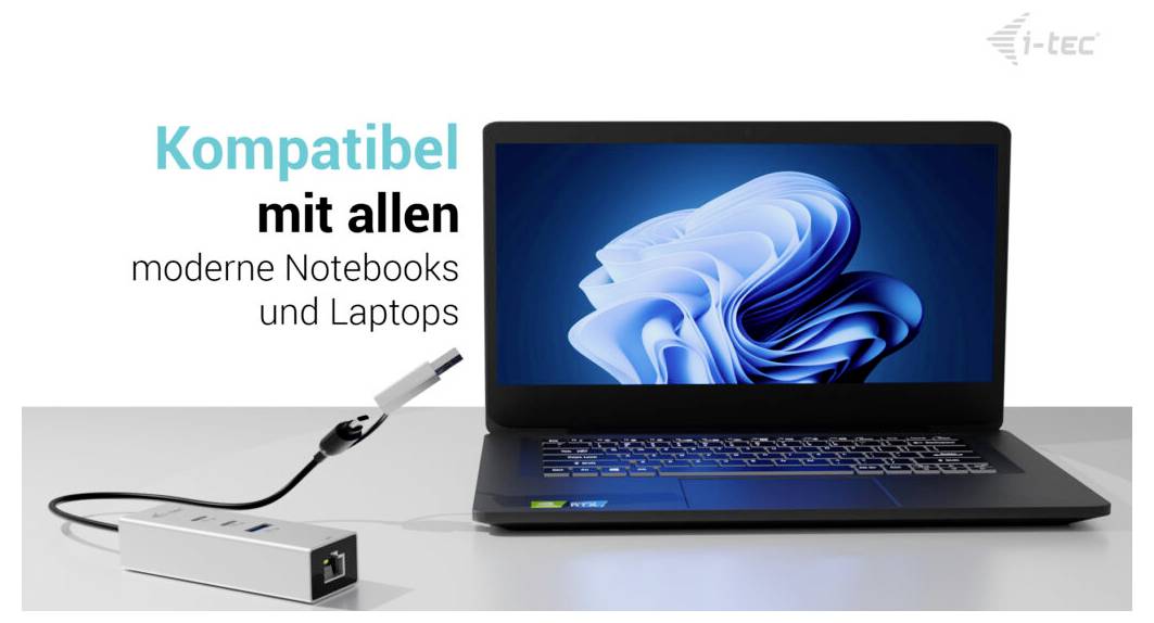 i-tec USB-Hub I-TEC USB-C/A Metal HUB 3 Port 2,5GLAN-9