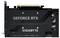 Schwarze GIGABYTE GeForce RTX Grafikkarte mit Dual-Fan-Shroud und sichtbarem PCIe-Stecker