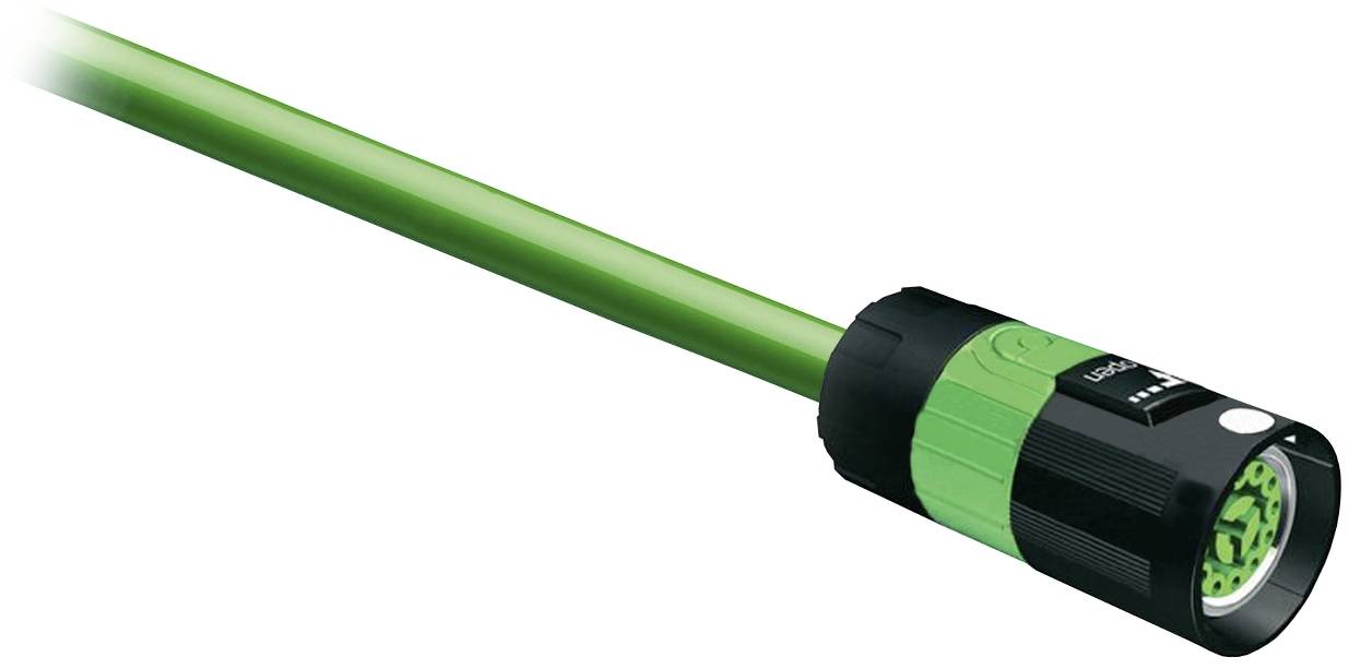 Grüne Teleskopstange mit schwarzer und grüner Taschenlampe, diagonal auf weißem Hintergrund dargestellt.