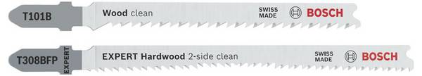 Bosch Accessories 2608665462 T101B und EXPERT Hardwood 2-side clean T308BFP StichsägeblätterSet, 26-tlg. 1 St.