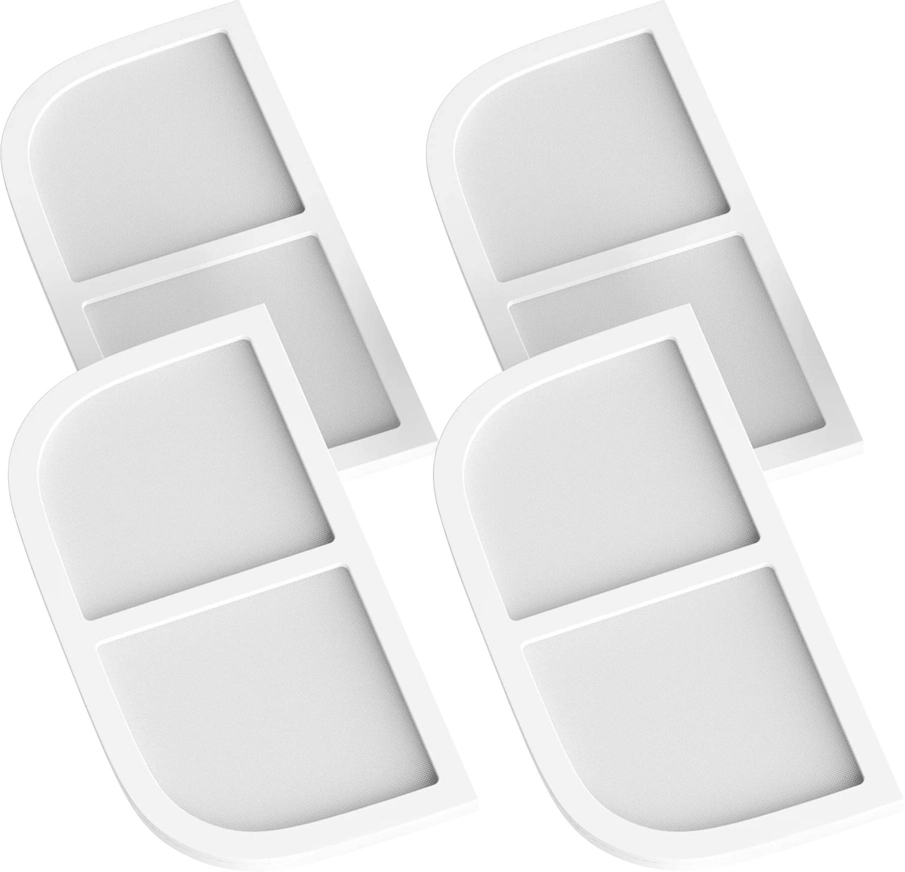 Vier stilisierte hellgraue Fensterflügel, die in einem gekippten 2x2-Raster auf weißem Hintergrund angeordnet sind und einem einfachen App- oder Software-Symbol ähneln.