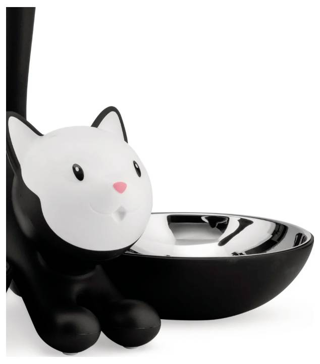 Alessi Alessi Katzennapf Tigrito black AMMI09 B Futterschale Schwarz, Weiß 1 St.-3
