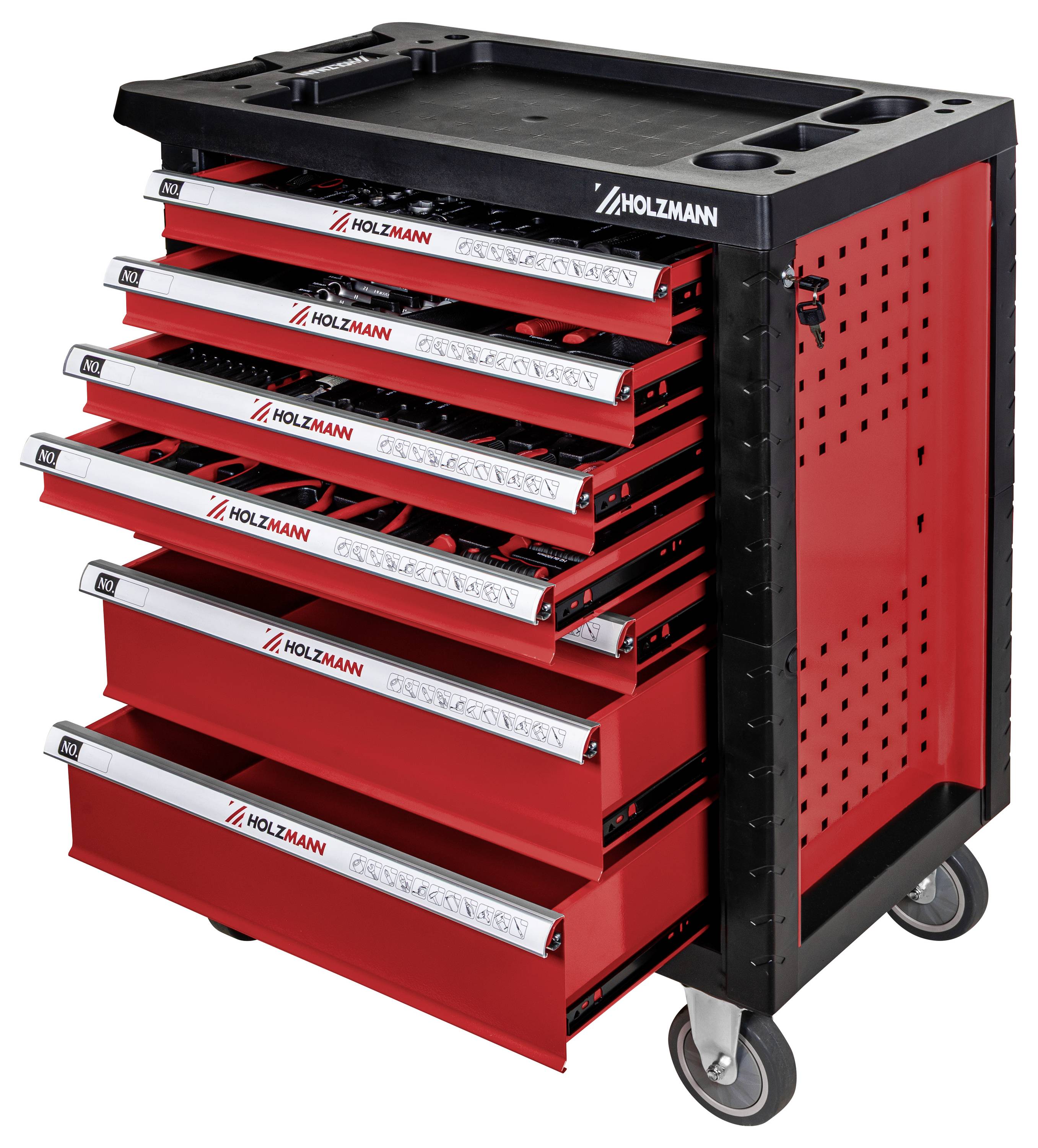 Holzmann Maschinen WW770W Werkstattwagen Metall, Kunststoff Herstellerfarbe: Rot-1