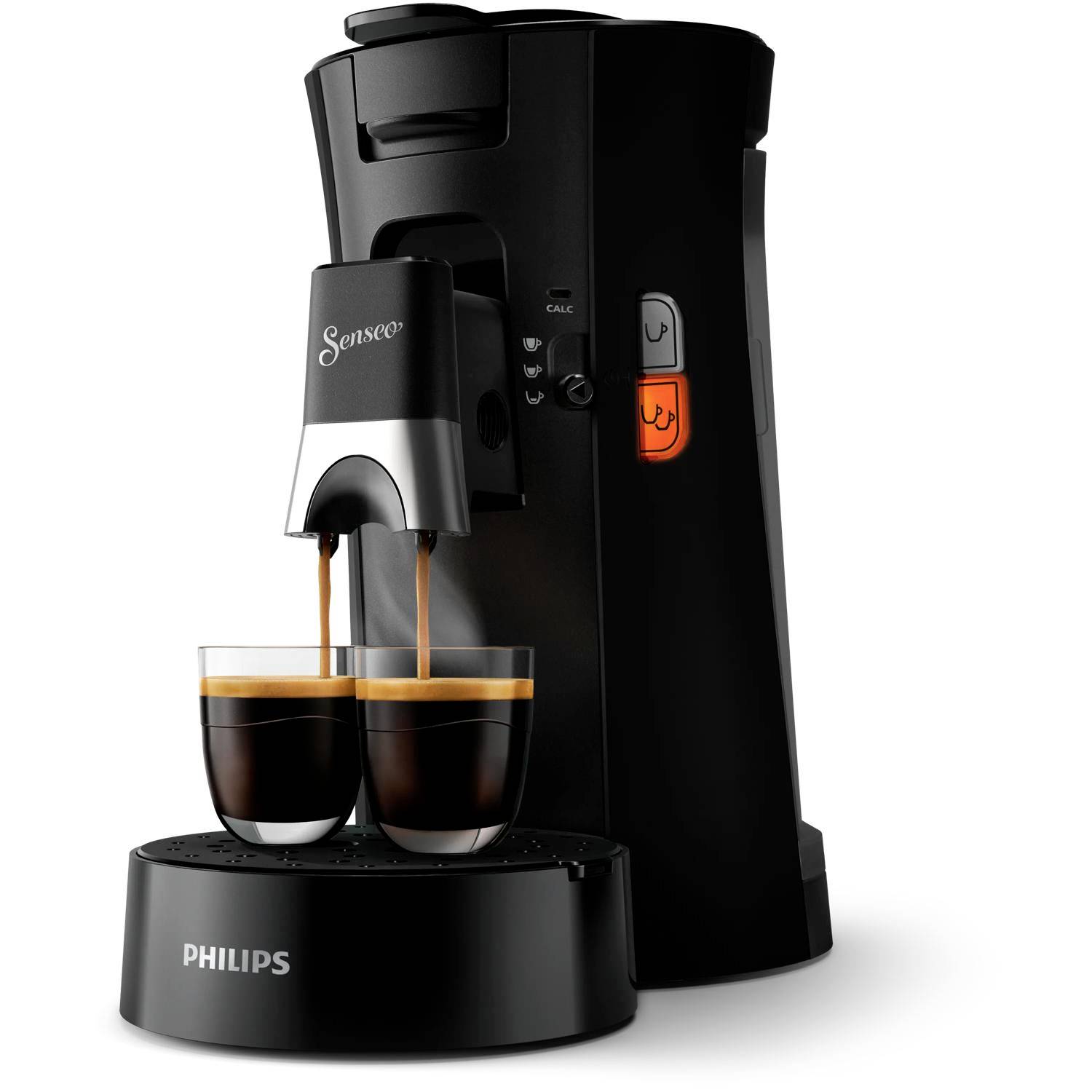 Philips CSA230/69 CSA230/69 Kaffeepadmaschine Schwarz mit Heißwasserauslass, One Touch-0