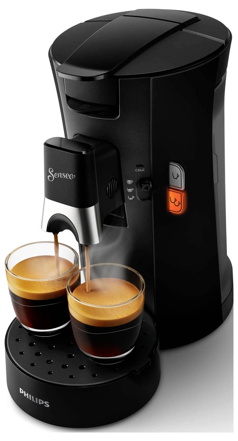 Philips CSA230/69 CSA230/69 Kaffeepadmaschine Schwarz mit Heißwasserauslass, One Touch-1