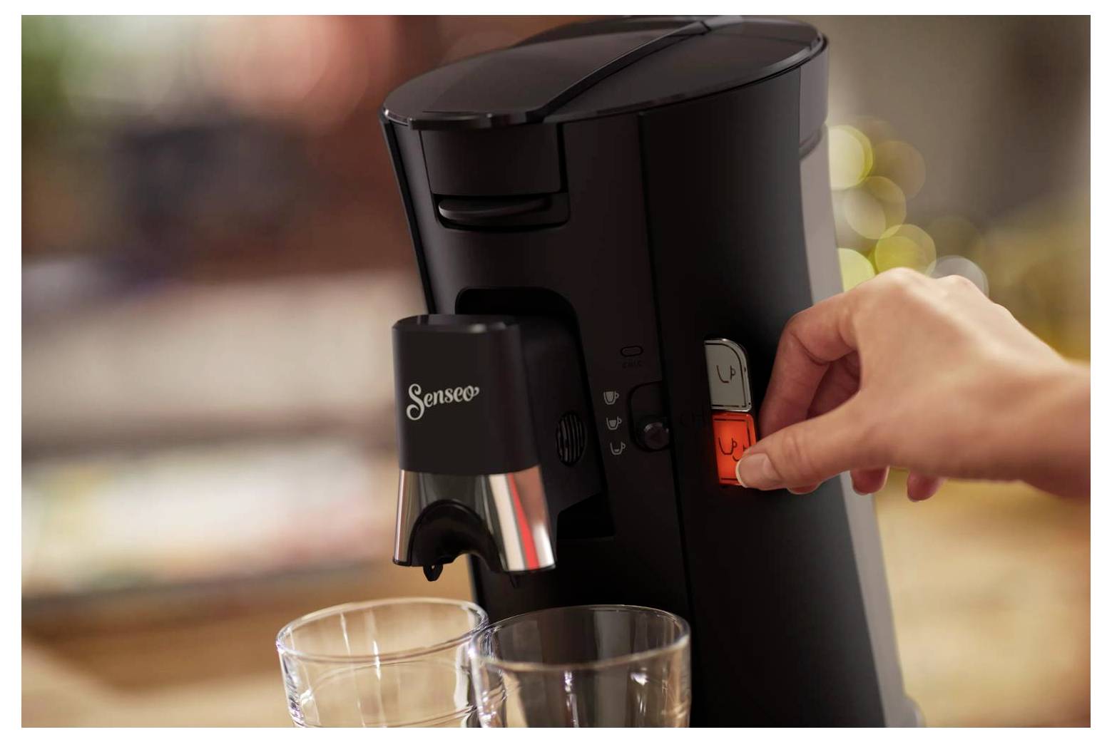 Philips CSA230/69 CSA230/69 Kaffeepadmaschine Schwarz mit Heißwasserauslass, One Touch-8