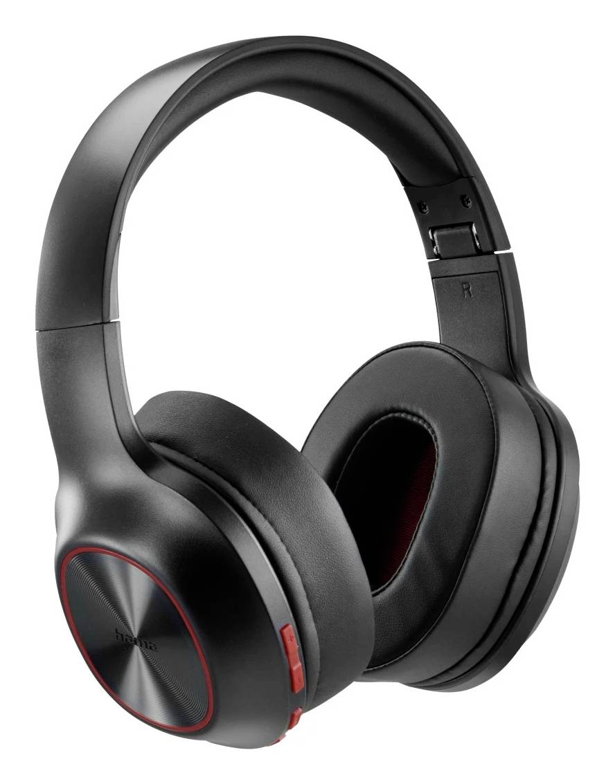 Schwarze Over-Ear-Kabellose Kopfhörer mit gepolstertem Kopfbügel und Ohrkissen, auf weißem Hintergrund dargestellt.