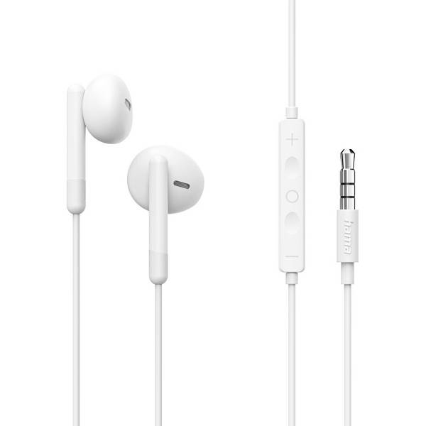 Hama Noble In Ear Kopfhörer kabelgebunden Stereo Weiß Headset Handy