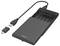 USB-C-zu-SATA-Festplattenadapter mit angeschlossenem USB-A-Kabel und abnehmbarer USB-C-Spitze zum Anschluss eines 2,5-Zoll-Laufwerks an einen Computer