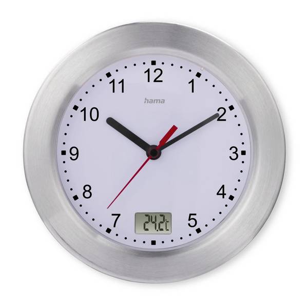 Hama 00185889 Wanduhr 17 cm x 170 mm x 170 mm x 50 mm Silber