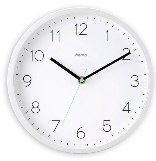 Hama 00222241 Funk Wanduhr 25 cm x 250 mm x 250 mm x 40 mm Weiß
