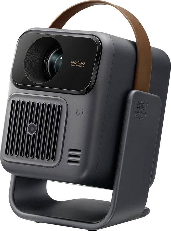 Wanbo Beamer  Togo Pro LED 500 ANSI-Lumen 1920 x 1080 Full HD Akkulaufzeit: 3,5 Std., 360° Gimbal und Kunstledergriff  Integrierter Lautsprecher, Autofokus, Full HD, mit Fernbedienung, WLAN