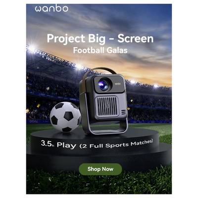 Wanbo Beamer Togo Pro LED 500 ANSI-Lumen 1920 x 1080 Full HD Akkulaufzeit: 3,5 Std. Integrierter Lautsprecher, Autofokus-28