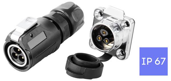 TRU COMPONENTS TC-15034208 Steckverbinder-Set Wasserdichter Steckverbinder Gesamtpolzahl: 3   1 St.