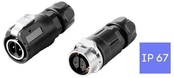 TRU COMPONENTS TC-15034212 Steckverbinder-Set Wasserdichter Steckverbinder Gesamtpolzahl: 2   1 St.
