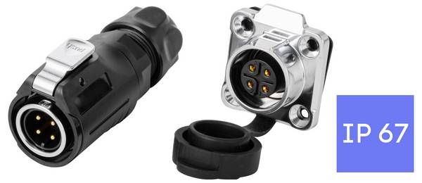 TRU COMPONENTS TC-15034228 Steckverbinder-Set Wasserdichter Steckverbinder Gesamtpolzahl: 4   1 St.
