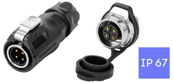 TRU COMPONENTS TC-15034232 Steckverbinder-Set Wasserdichter Steckverbinder Gesamtpolzahl: 4   1 St.