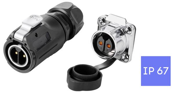 TRU COMPONENTS TC-15034240 Steckverbinder-Set Wasserdichter Steckverbinder Gesamtpolzahl: 2   1 St.