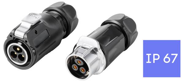 TRU COMPONENTS TC-15034260 Steckverbinder-Set Wasserdichter Steckverbinder Gesamtpolzahl: 3   1 St.