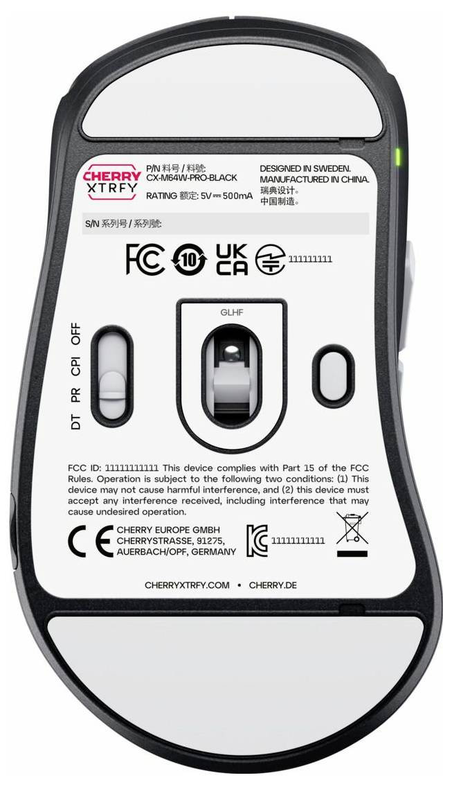Cherry XTRFY M64 Pro Wireless Maus Funk Optisch Schwarz 5 Tasten 26000 dpi-6